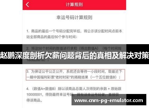 赵鹏深度剖析欠薪问题背后的真相及解决对策 赵鹏深度剖析欠薪问题背后的真相及解决对策