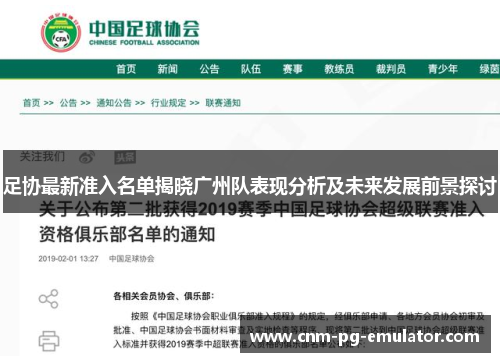 足协最新准入名单揭晓广州队表现分析及未来发展前景探讨